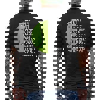 Eat Sleep Tennis Repeat Jugadores De Tenis Camiseta Hombre Estampado Espalda - Regaloses