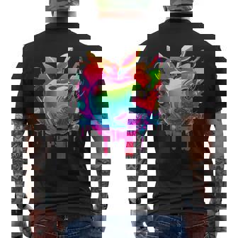 EDM Rave Festival Trippy Apple Electronic Dance Music Tank Top Men's Back Print T-Shirt - Monsterry