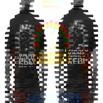 Education Is Freedom African American History Power Tank Top Men's Back Print T-Shirt - Monsterry