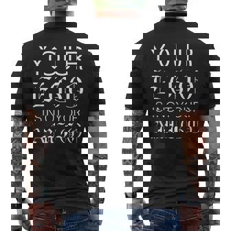 Ego Amigo Self Esteem Humble Superiority Positive Love Emo Men's Back Print T-Shirt - Monsterry