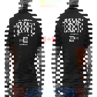 Eh Team Canadian Flag Toronto Canada Men's Back Print T-Shirt - Monsterry