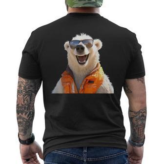 Eisbär Mit Sonnenbrille Tierliebhaber Bären Süßes Eisbären T-Shirt mit Rückendruck - Geschenkecke