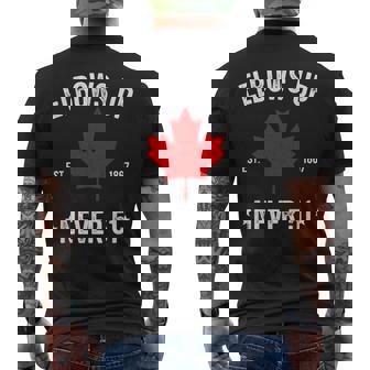 Elbows Up Never 51 Canada Est 1867 Canadian Canada Men's T-shirt Back Print - Seseable