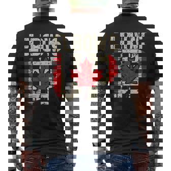 Elbows Up Canada Canadian Flag Retro Elbows Up Men's T-shirt Back Print - Monsterry