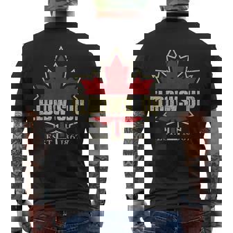 Elbows Up Canada True North Strong Free Proud Canadian Men's T-shirt Back Print | Mazezy