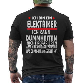 Electrician Humour Saying Electrician T-Shirt mit Rückendruck - Geschenkecke