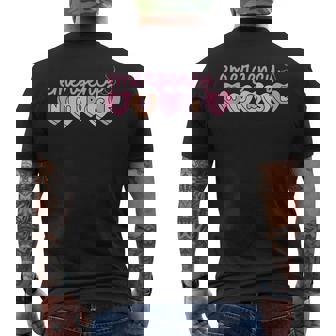 Emergency Department Nurse Hearts ER RN ED Valentine's Day Men's Back Print T-Shirt - Monsterry