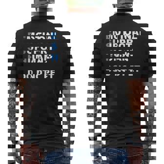 Emotional Support Human ESH Service Dog Do Not Pet Tank Top Men's Back Print T-Shirt - Monsterry