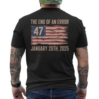 End Of An Error January 20 2025 President Inauguration Men's T-shirt Back Print - Thegiftio UK