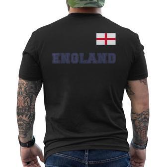 England With National Flag Flag On The Chest T-Shirt mit Rückendruck - Geschenkecke