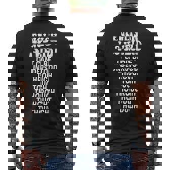 English Is Weird English Teacher Memes Grammar Teacher Men's Back Print T-Shirt - Monsterry