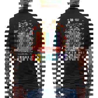 Equal Rights LGBTQ Book Flower Equality Peace Love Kindness Men's Back Print T-Shirt - Monsterry