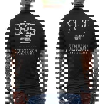Erie Pennsylvania Pa Vintage Men's T-shirt Back Print | Mazezy