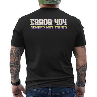 Error 404 Gender Not Found No Binary Ally Support Camiseta Hombre Estampado Espalda - Regaloses