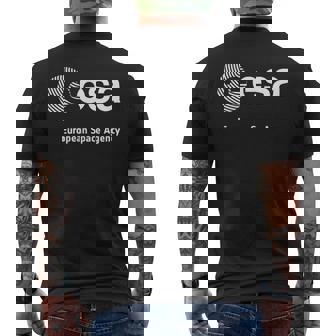 Esa European Space Agency Logo Blanc T-shirt imprimé au dos - Cadeauxyz