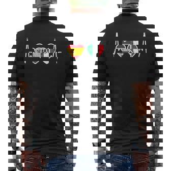 España Italiaintage Latido Bandera Español Italiano Camiseta Hombre Estampado Espalda - Regaloses