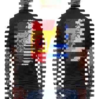 España Y Uruguay Bandera De Amor Y Amistad Diseñointage Camiseta Hombre Estampado Espalda - Regaloses