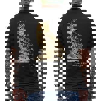 Eurasian Eagle Owl Ornithology Eagle-Owl Uhu Bird Men's Back Print T-Shirt - Monsterry