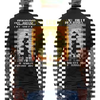 Even Cowboys Get Tummy Aches Survivor Western Retro Vintage Men's Back Print T-Shirt - Monsterry