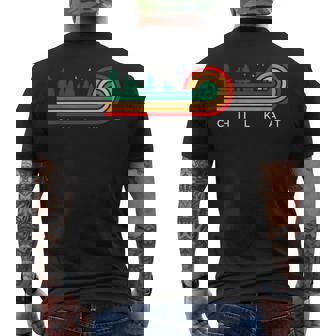 Evergreen Vintage Stripes Chilkat Alaska Men's Back Print T-Shirt - Monsterry