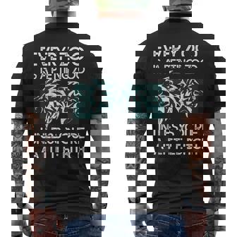 Every Zoo Is A Petting Zoo Zoologist Retro Vintage Zoologist Tank Top Men's Back Print T-Shirt - Monsterry