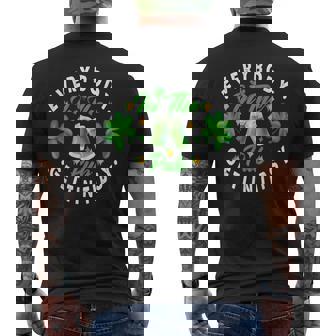 Everybody In The Pub Getting Tipsy Patrick's Day Men's T-shirt Back Print - Monsterry