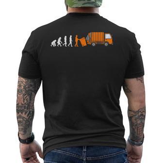 Evolution Müllmann With Rubbish Lead Development S T-Shirt mit Rückendruck - Geschenkecke