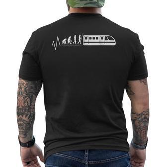 Evolution Train Driver Train Train Train Locomotive T-Shirt mit Rückendruck - Geschenkecke