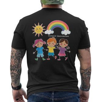 Excessive Alcohol Consumption X Children's Drawing T-Shirt mit Rückendruck - Geschenkecke