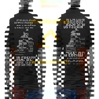 Excuse Dass Ich Zu Spät Bin Excavator Gesehen Child T-Shirt mit Rückendruck - Geschenkecke