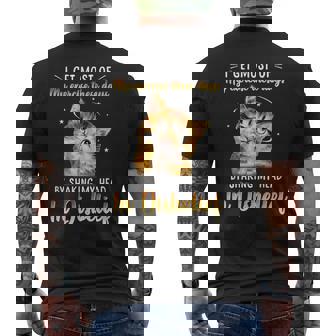 I Get Most Of My Exercise These Day By Shaking My Head Cat Men's T-shirt Back Print - Thegiftio UK