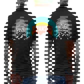 Expansion Vintage Retro Sunset Men's Back Print T-Shirt - Monsterry