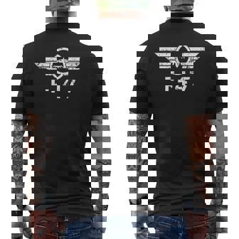 F47 Fighter Jet F-47 Jet Fighter Aircraft 6Th Generation Men's T-shirt Back Print - Seseable