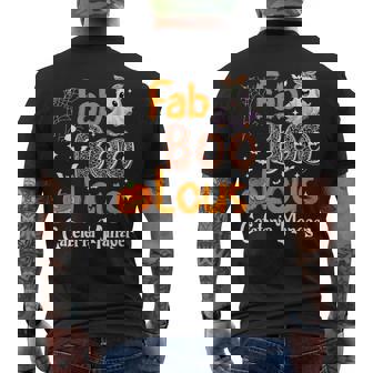 Fab Boo Lous Cafeteria Manager Pumpkin Halloween Men's Back Print T-Shirt - Monsterry