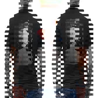 Faceless Man Planet Astronaut -Astral Cosmic Space Men's Back Print T-Shirt - Monsterry