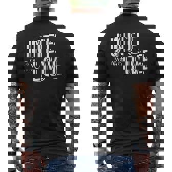 Family & Friends Get Together Unite With Love Men's Back Print T-Shirt - Monsterry