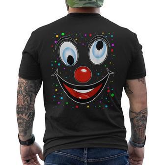 Fancy Dress Clown Face Outfit Clown Costume Carnival T-Shirt mit Rückendruck - Geschenkecke