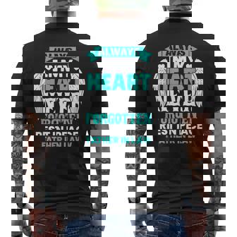Father In Law In Heaven Family Member Memorial Men's Back Print T-Shirt - Monsterry