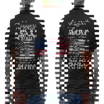 My Favorite Airman Calls Me Grandma Proud US Air Force Men's Back Print T-Shirt - Monsterry