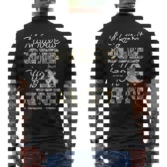 My Favorite Soldier Calls Me Aunt Proud US Army Family Men's Back Print T-Shirt - Monsterry