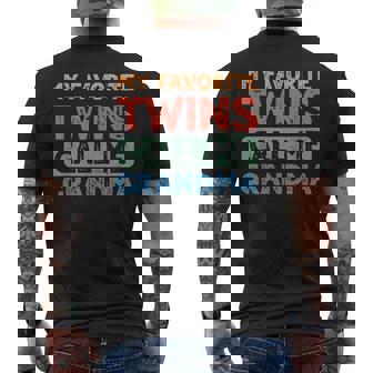 My Favorite Twins Call Me Grandma Twin Grandmother Men's Back Print T-Shirt - Monsterry