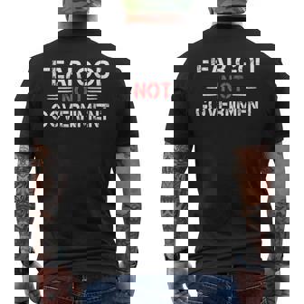 Fear God Not Government Quote Men's T-shirt Back Print | Mazezy