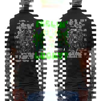 Feelin' Lucky St Patrick’S Day Horror Men's T-shirt Back Print | Mazezy