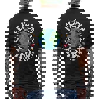 Feliz Dia De La Tierra Earth Day Men's T-shirt Back Print | Mazezy