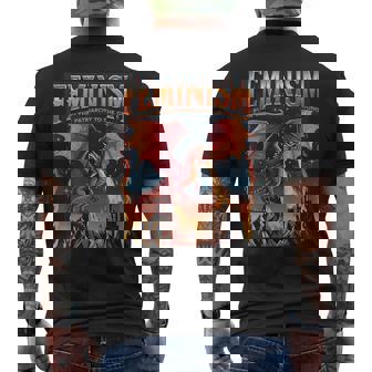 Feminism Dragon Burn The Patriarchy To The Ground Feminist Men's T-shirt Back Print - Seseable