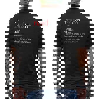 Feminist Freadom The Power Or Right To Read Men's Back Print T-Shirt - Monsterry
