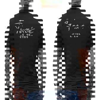 Fiance Est 2025 Future Husband Engaged Wedding Engagement Men's T-shirt Back Print - Monsterry