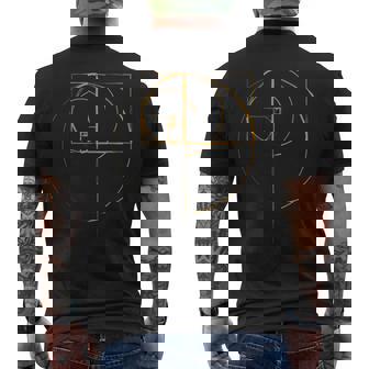 Fibonacci Círculo Dorado Ratio Camiseta Hombre Estampado Espalda - Regaloses