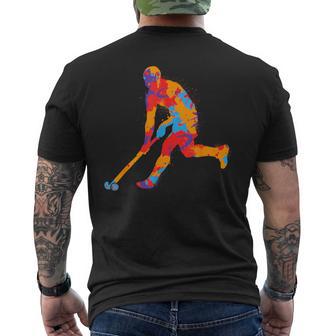 Field Hockey Colourful Hockey Player Children's Hockey Boys T-Shirt mit Rückendruck - Geschenkecke