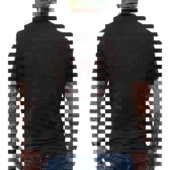 Fifth Pentacle Of Mars Red Seal By Mortal s Men's Back Print T-Shirt - Monsterry